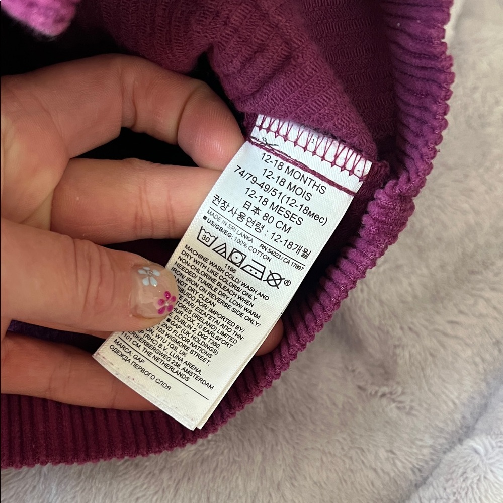 GAP Kids Maroon Corduroy Button-Down dress - Picture 4 of 6